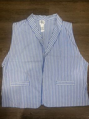 Vintage Womens Stephanie Koret striped chic vest